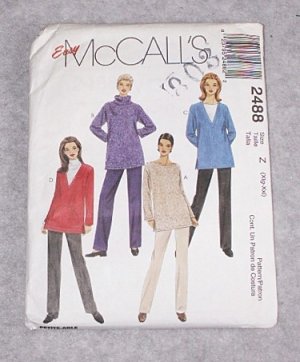 McCalls 2488 Misses Tunic Pull On Pants Size XL-XXL