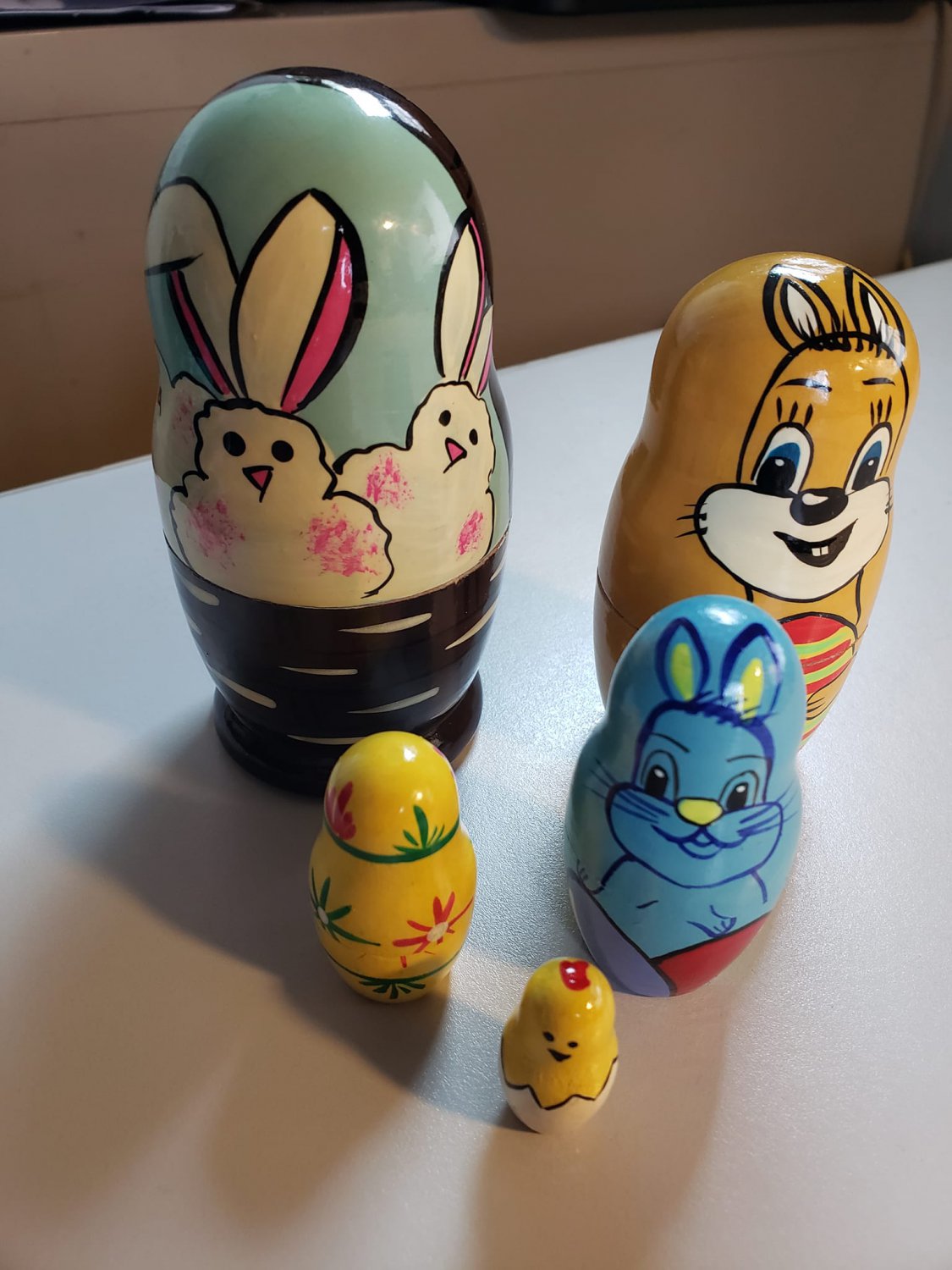 Easter bunny nesting doll 4' tall