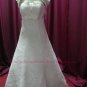 Strapless Lace and Satin Tea Length Wedding Dress with Lace Bolero Jacket