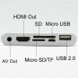 6 in 1 HDMI Camera Connection Kit SD Card Reader USB Video AV Cable For iPad2/3