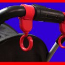 Multi Purpose Baby Stroller Hook (Red) - 1 pair