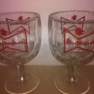 2 Glass Budwieser Goblet like New they have been in a box for years