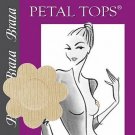 Braza Disposable Petal Tops Nipple Covers Pasties 1140 (5 Pairs), Beige
