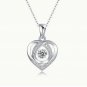 Love Heart Zirconia Moissanite Elegant Design Fashion Pendant Necklace Jewelry Gift