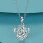 Love Heart Zirconia Moissanite Elegant Design Fashion Pendant Necklace Jewelry Gift