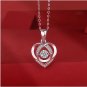 Love Heart Zirconia Moissanite Elegant Design Fashion Pendant Necklace Jewelry Gift
