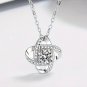 Love Knot Moissanite Elegant Design Fashion Pendant 925 Sterling Silver Necklace