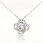 Love Knot Moissanite Elegant Design Fashion Pendant 925 Sterling Silver Necklace