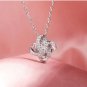 Love Knot Moissanite Elegant Design Fashion Pendant 925 Sterling Silver Necklace