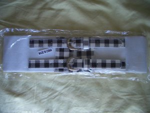 White & Black Wide Checker Double Stylish Trendy Belt