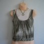Japan Korea Cute Two Layers Tank Top Military Green