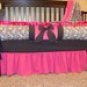 Pink and Zebra Crib Set