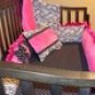Pink and Zebra Crib Set