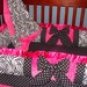 Pink and Zebra Crib Set