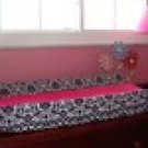 Black and White Damask and Hot Pink Minky Dot Contoured Changing Pad Cover