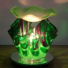 Green  Artsy Glass ELECTRIC OIL WARMER
