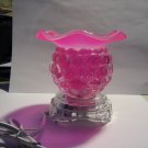 Frosted Pink ELECTRIC Wax  WARMER Lamp