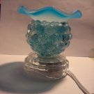 Frosted Blue ELECTRIC Wax  WARMER Lamp