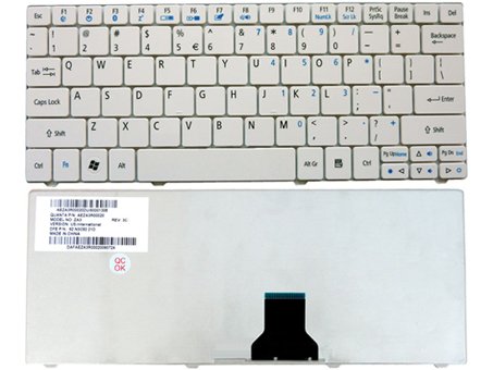 Acer Aspire One 751, 751H / Aspire 1410 (11.6"), Aspire 1810 White keyboard