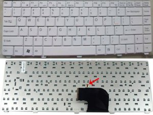 US Layout Sony VAIO VGN-C Series Laptop Keyboard White