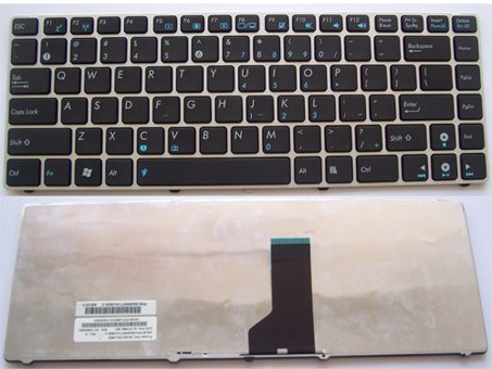 Original Keyboard fit 04GNV62KUS00-1 Laptop -- Black WITH Silver Frame