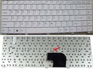 US Layout Sony 71T00437 Laptop Keyboard White