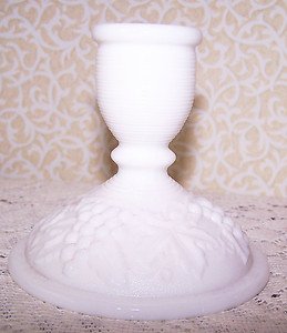 Vintage Candlestick Imperial Grape 880 Milk 50s Mad Men Mid Century Cottage Chic