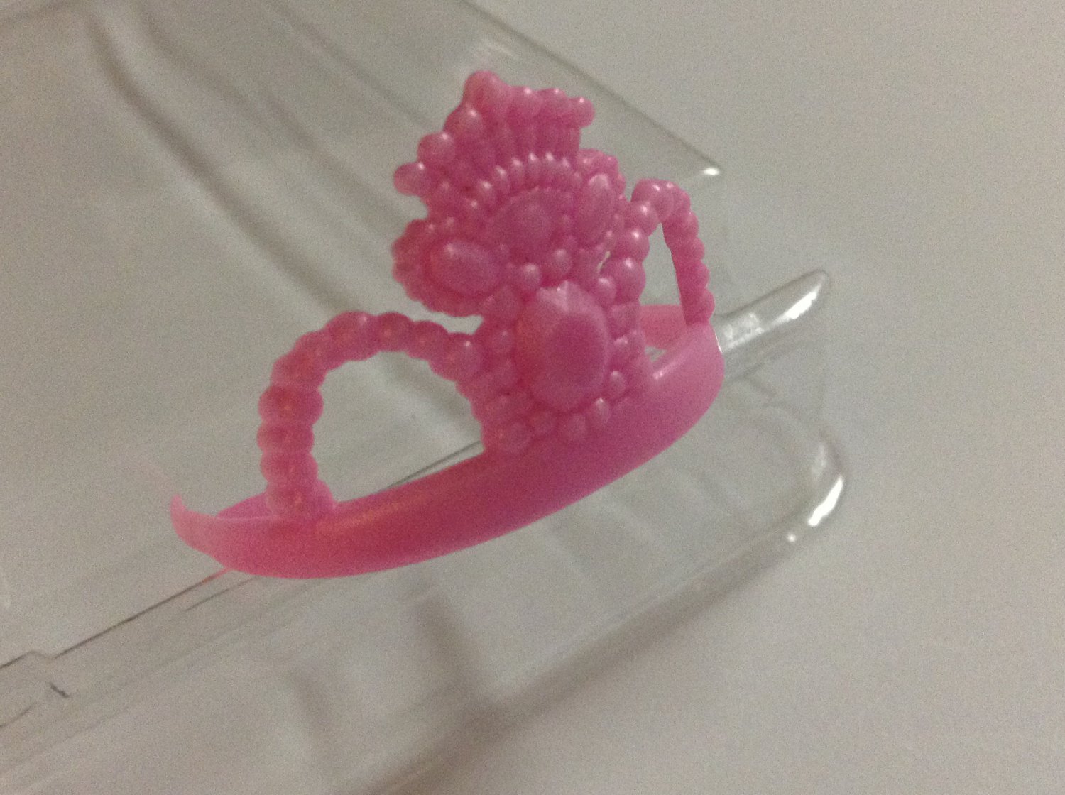 Pink plastic Barbie Crown