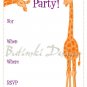 Giraffe Party Invitation