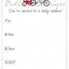 Biking with Baby Shower Invitation