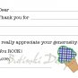 Blue Ice Cream Party Thank You Card