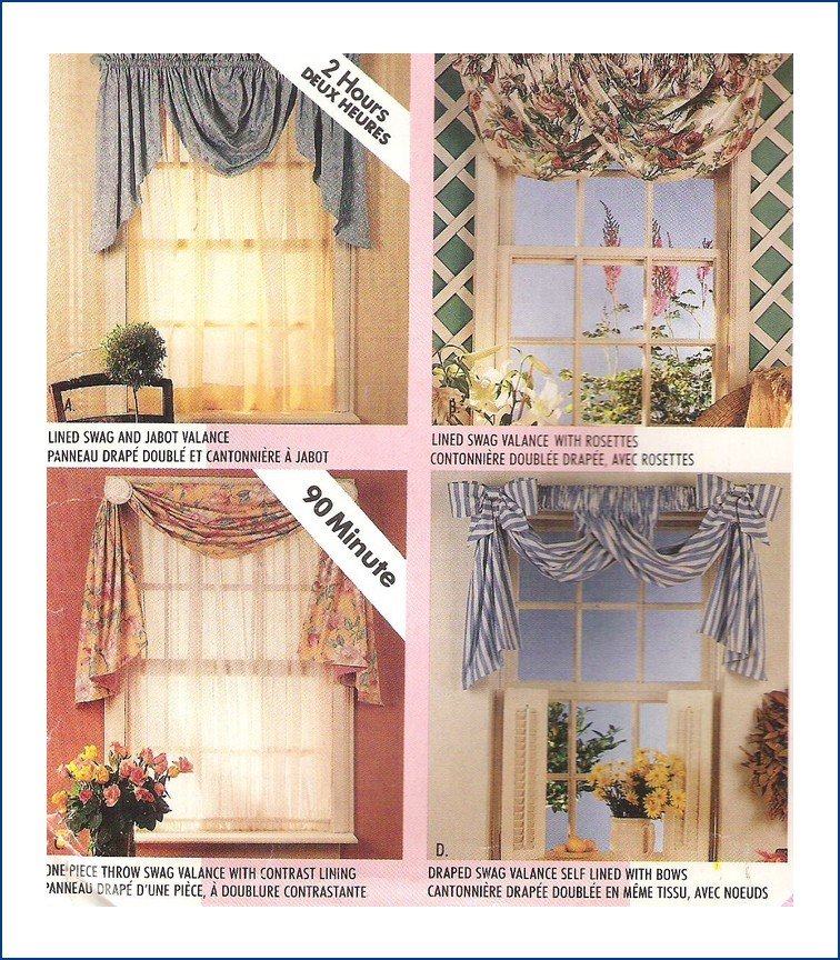 McCall's 681 2 Hour Valances Swags Sewing Pattern Uncut