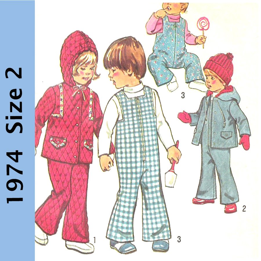 Vintage Toddler Pattern Simplicity 6636 Toddler's Hood Winter Jacket