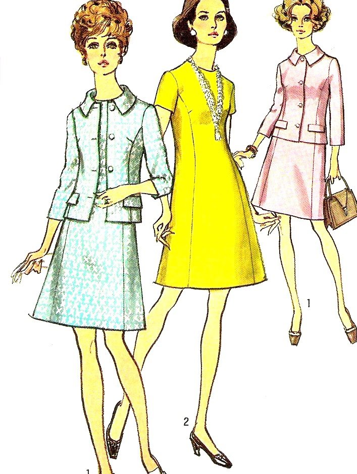 Simplicity 8692 1970s Vintage Pattern Misses Dress and Jacket Size 10