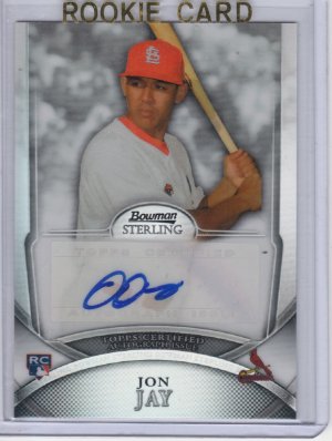 2010 Bowman Sterling Refractor Autograph of Jon Jay