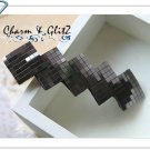 Hair Barrettes - black with mosaic shape - 8