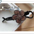 Banana Pins - black with brown crystal - 10