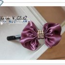 Hair Clamps - Puple with ribbon - 4