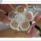 Headbands - gold with little blossom - 26
