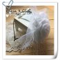 Headbands - white with lace rose - 31