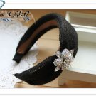 Headbands - black with blossom - 32