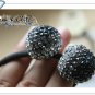 Headbands - black with crystal ball - 34