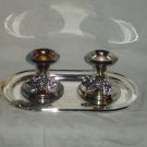 Silver Tray with two Candle sticks