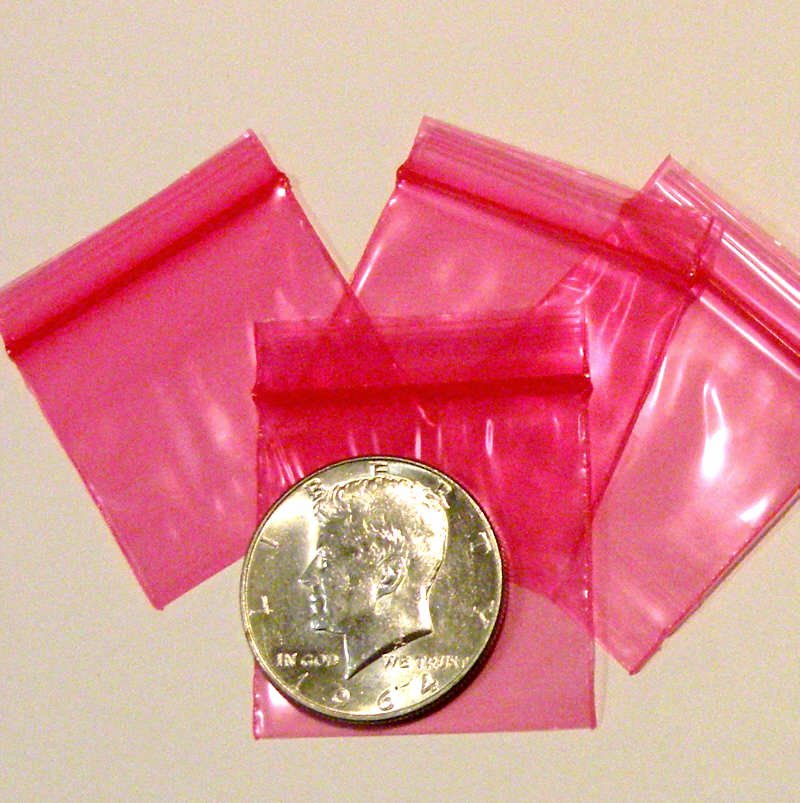 200 Red Baggies 1.5 x 1.5" Small Ziplock Bags 1515