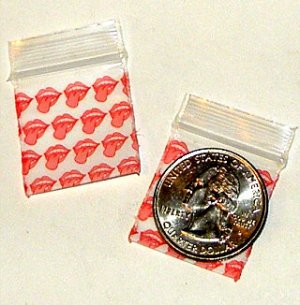 Big Mouth 100 Apple Baggies  1 x 1"
