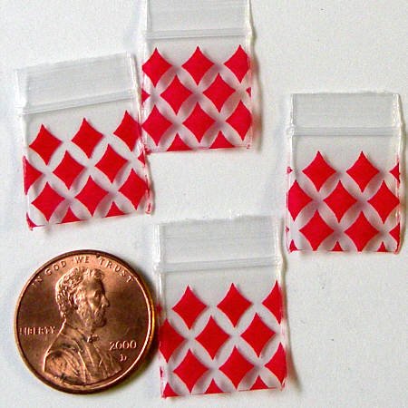100 Diamonds Baggies 5858 zip lock 5/8" x 5/8" AppleÂ® Brand