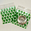 100 Aliens 2 x 2" Apple Baggies 2020 reclosable zip bags