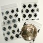 100 Black Cross Apple Baggies 1.25 x 1.25 in.  zip lock bags