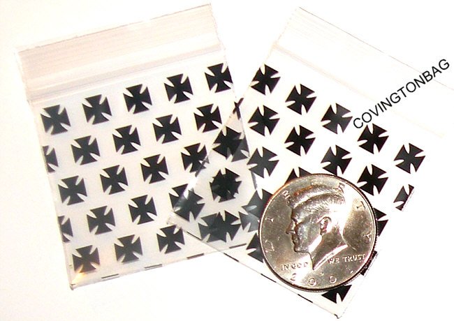 200 Black Cross Design Baggies 2020 Apple® Brand Bags 2 x 2 in.