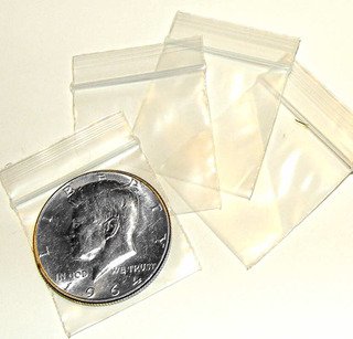 1000 Clear Baggies 1.25 x 1.25" Small Ziplock Bags 125125